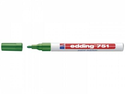 10 stk. Paint Marker Edding 751 Permanent Grøn Rund Spids 1-2Mm - Edding