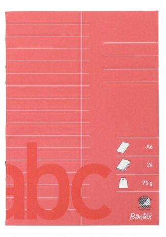 25 stk. Glosehæfte Bantex A6 Lin 24Bl 70G Rød - Bantex