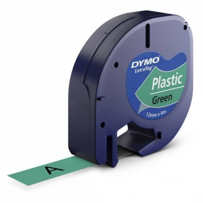 Labeltape Dymo Letratag 12Mmx4M Grøn Plasttape - Dymo