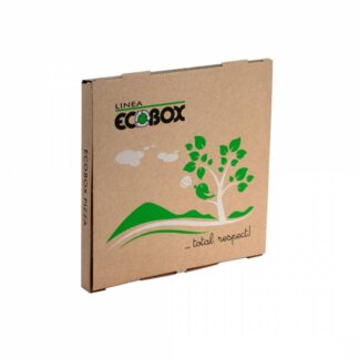 Pizzaæske Ecobox Brun Fluorfri 29X29X3Cm 100Stk/pak - Øvrige