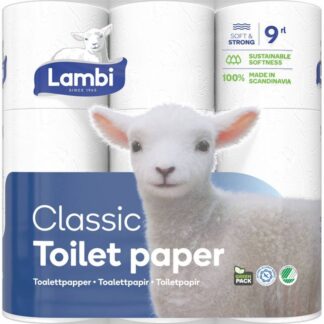 Toiletpapir Lambi 3-Lags 20,6M 36Rul/kar - Øvrige