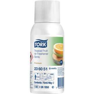 12 stk. Duftspray, Tork A1 Premium, 75 Ml, Metal, Tropisk Frugt *denne Vare Tages Ikke Retur* - Esselte