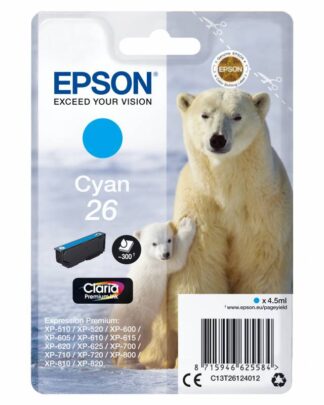 T2612 Cyan Ink Cartridge W/alarm - Epson