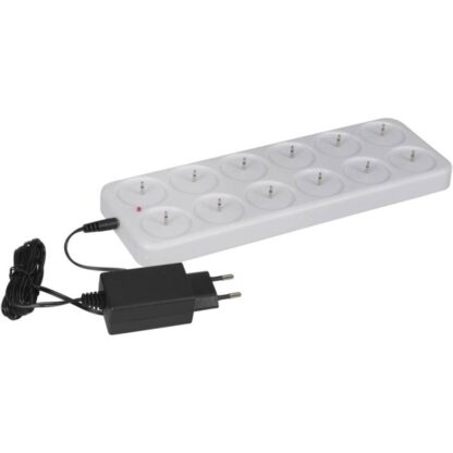 8 stk. Led Oplader, Hvid, Plast, Til 12 Led Fyrfadslys - Øvrige