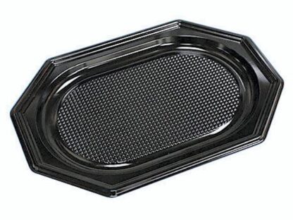 Cateringfad A-Pet Sort Lille 350Ã250Ã20Mm Oval 10X10Stk/kar - Inde Plast