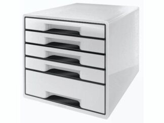 Skuffekabinet Leitz Desk Cube Wow 5-Skuffer Hvid/sort - Leitz