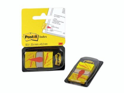 5 stk. Post-It Indexfaner 25X43Mm Underskriv Her 50Stk/pak - Post-it