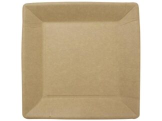 Tallerken Frokost Pap 23X23Cm Brun 50Stk/pak - Bantex