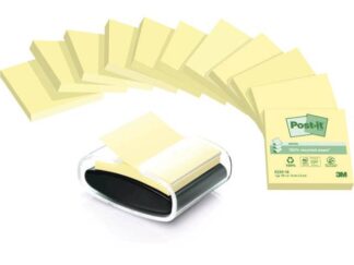 Z-Notes Post-It Gul Recycled 12Blk + 1 Millenium Dispenser - Post-it