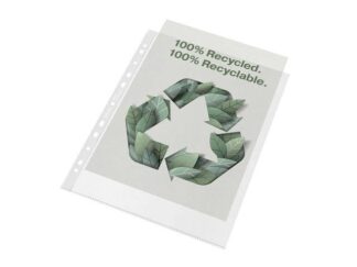 Plastlomme Esselte Recycled A4+ 70My M. Præg 50Stk/pak - Esselte