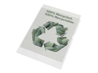 Plastomslag Esselte Recycled A4 100My M. Præg 100Stk/pak - Esselte