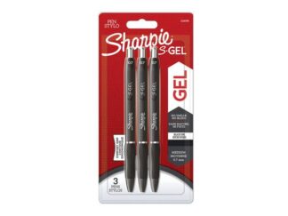 Gelpenne Sharpie S-Gel Sort 0,7Mm 3-Blister - Øvrige