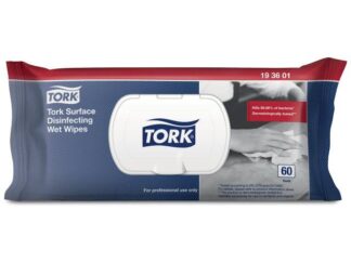 12 stk. Wet Wipes Tork T/desinficering Af Overflader 60Ark/pak - Tork