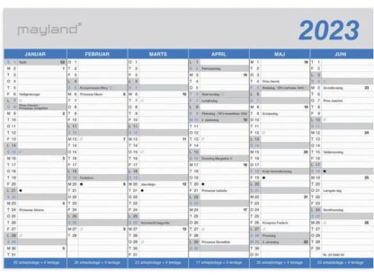 Kontorkalender A5 Klassisk 21X15Cm 2023 0580 00 - Mayland