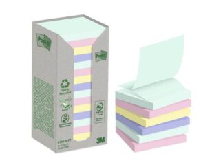 Post-It Z-Notes Recycled Ass. 76X76Mm 16Blk/pak - Post-it