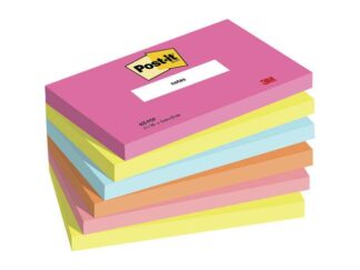 Post-It Notes, Poptimistic Farvekollektion, 76 Mm X 127 Mm, 100 Ark Pr. Blok, 6 Blokke Pr. Pakke Po Ass. 1X1X1Mm (1) - ElmerÂ´s