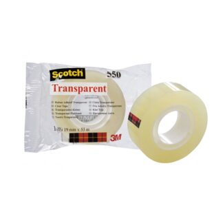 8 stk. Tape Scotch Kontortape 550 Transparent 19Mmx33M - Fellowes