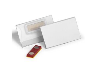 Navneskilt 40X75Mm M/magnet Place & Hold 25Stk/pak Transparent 1X1X1Mm (25Ea) - DURABLE