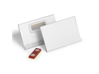 Navneskilt 54X90Mm M/magnet Place & Hold 25Stk/pak Transparent 1X1X1Mm (25Ea) - NoName Kontor