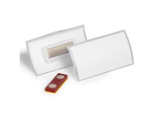 Navneskilt Click Fold 40X75Mm M/magnet Place & Hold Pp 10Stk/pak Transparent 1X1X1Mm (10Ea) - DURABLE