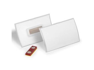 Navneskilt Click Fold 54X90Mm M/magnet Place & Hold Pp 10Stk/pak Transparent 1X1X1Mm (10Ea) - DURABLE