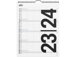 Studiekalender Familie Black And White 5 Kolonner 2024 8086 00 1X1X1Mm (1) - Mayland