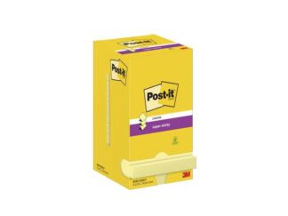 Post-It Super Sticky Z-Notes Canarygul 76X76Mm 12Blk/pak Gul 1X1X1Mm (12Ea) - Meto