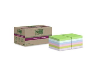 24 stk. Post-It Super Sticky Recycle Assorteret 47,6X47,6Mm 12Blk Assorteret 1X1X1Mm (12Ea) - Post-it